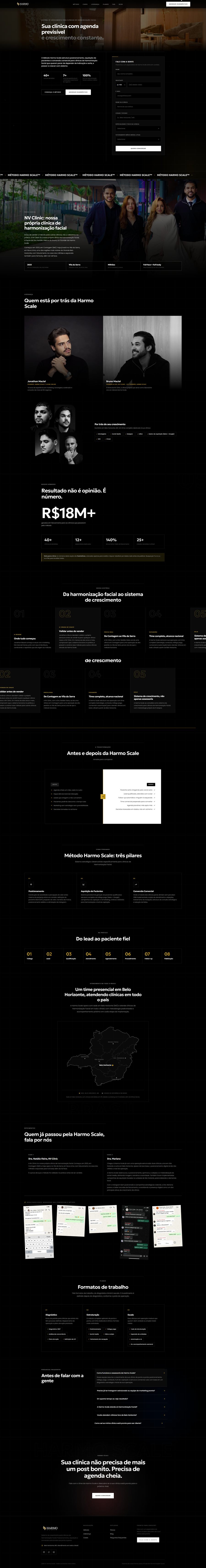 Página inicial do site Harmo Scale
