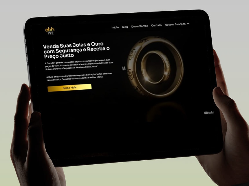 Site Ouro BH - compra de ouro e joias